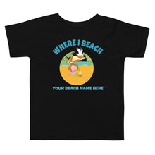 Load image into Gallery viewer, Toddler Girls Beach Tee Customizable Name T-Shirt