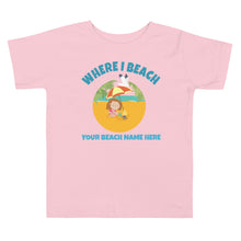 Load image into Gallery viewer, Toddler Girls Beach Tee Customizable Name T-Shirt