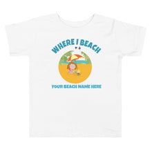 Load image into Gallery viewer, Toddler Girls Beach Tee Customizable Name T-Shirt