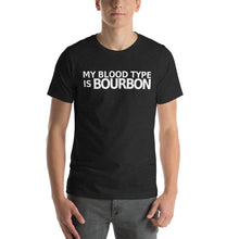 Load image into Gallery viewer, My Blood Type is Bourbon Short-Sleeve Unisex T-Shirt - Where I Beach