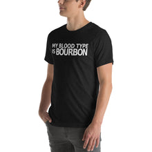 Load image into Gallery viewer, My Blood Type is Bourbon Short-Sleeve Unisex T-Shirt - Where I Beach