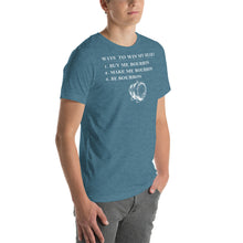 Load image into Gallery viewer, Ways to Win My Heart Bourbon Short-Sleeve Unisex T-Shirt - Where I Beach