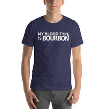 Load image into Gallery viewer, My Blood Type is Bourbon Short-Sleeve Unisex T-Shirt - Where I Beach