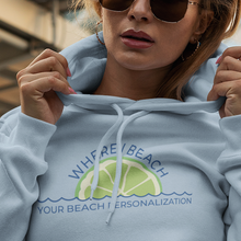 Load image into Gallery viewer, Happy Hour Margaritaville Customizable Beach Name Hoodie