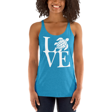 Load image into Gallery viewer, Love Turtles Women's Racerback Tank - Cabo Easy