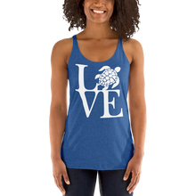 Load image into Gallery viewer, Love Turtles Women's Racerback Tank - Cabo Easy