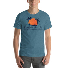 Load image into Gallery viewer, Keep it Simple Sunset and Palm Trees Customizable Short-Sleeve Unisex T-Shirt - Cabo Easy