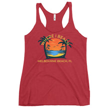 Load image into Gallery viewer, Where I Beach Hammock and Palm Tree Beach Scene Women's Tank Top