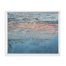 Load image into Gallery viewer, Sunrise Ocean Water Splash Framed Canvas Wrap
