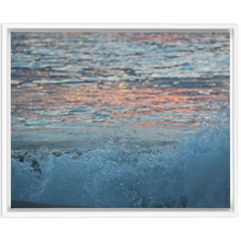 Load image into Gallery viewer, Sunrise Ocean Water Splash Framed Canvas Wrap
