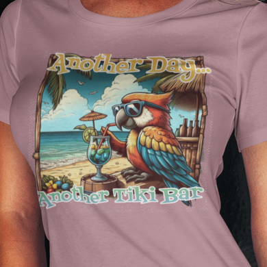 Another Day Another Tiki Bar Buffett Parrothead Tee