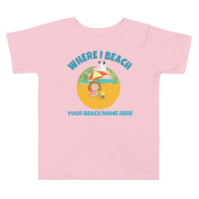 Load image into Gallery viewer, Toddler Girls Beach Tee Customizable Name T-Shirt
