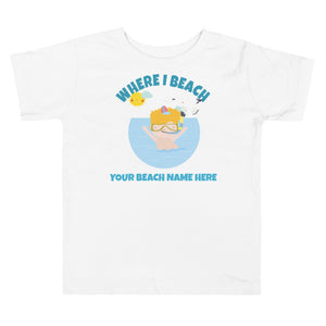 Toddler Beach Tee Customizable Name T-Shirt