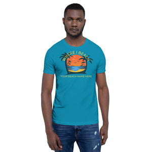 Custom Beach Tee Hammock Sunset Where I Beach T-Shirt