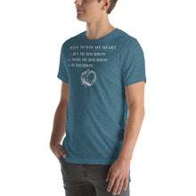 Load image into Gallery viewer, Ways to Win My Heart Bourbon Short-Sleeve Unisex T-Shirt
