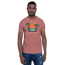 Load image into Gallery viewer, Where I Beach Sunset, Palm Trees and Beach customizable Unisex T-Shirt - Where I Beach
