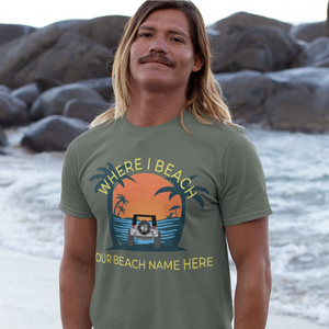 Where I Beach Jeep Customizable Short-Sleeve Unisex T-Shirt - Cabo Easy