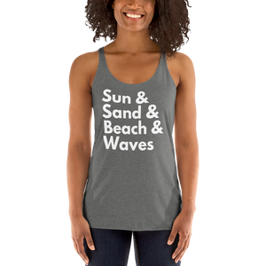 Sun, Sand, Beach & Waves Women's Racerback Tank - Cabo Easy