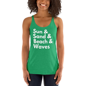 Sun, Sand, Beach & Waves Women's Racerback Tank - Cabo Easy