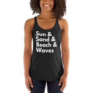 Sun, Sand, Beach & Waves Women's Racerback Tank - Cabo Easy