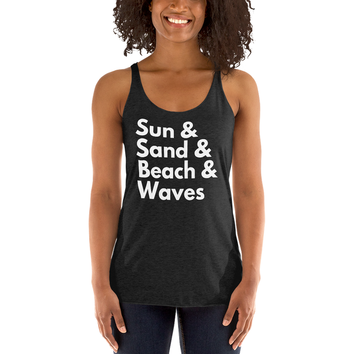 Sun, Sand, Beach & Waves Women's Racerback Tank - Cabo Easy