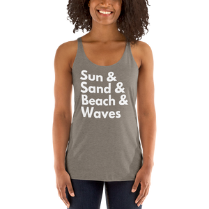 Sun, Sand, Beach & Waves Women's Racerback Tank - Cabo Easy