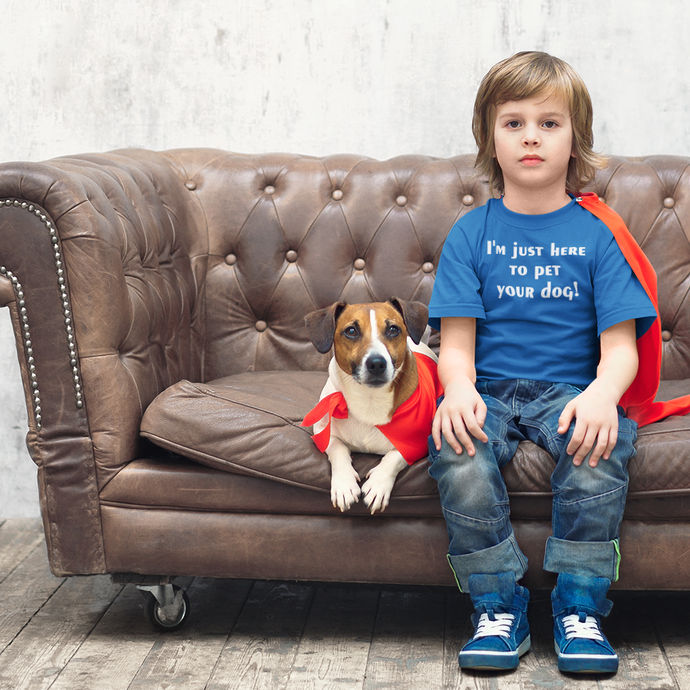 I'm just here to pet your dog Youth Short Sleeve T-Shirt - Cabo Easy
