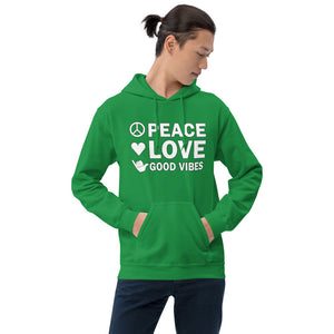 Peace, Love, and Good Vibes Unisex Hoodie - Cabo Easy