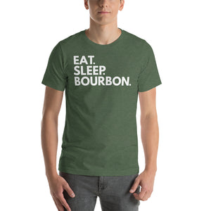 Eat. Sleep. Bourbon. Unisex Tee Happy Hour T-Shirt.