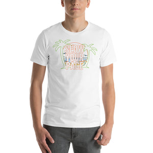 Slow Your Pace Palm Trees and Sand Short-Sleeve Unisex T-Shirt - Cabo Easy