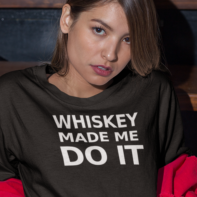 Whiskey Made Me Do It Short Sleeve Unisex T Shirt Where I Beach