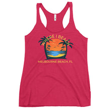 Load image into Gallery viewer, Where I Beach Hammock and Palm Tree Beach Scene Women&#39;s Tank Top
